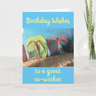 BIRTHDAY ÖNSKEMÅL FÖR KVINNA *SAMARBETARE* KORT