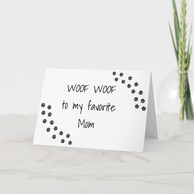 BIRTHDAY ÖNSKEMÅL **FRÅN DIN HUND** MAMMA-KORT FÖR KORT (Framsida)