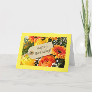 ***BIRTHDAY ÖNSKEMÅL*** MED LÄTTBLOMMOR KORT