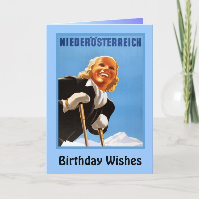 Birthday Önskemål, Nierderosterreich Kort (Framsida)