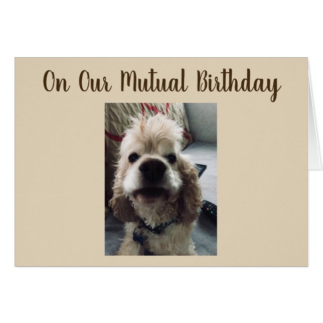 BIRTHDAY ÖNSKEMÅL TILL ER PÅ VÅR ÖMSESIDIGA BIRTHD HÄLSNINGSKORT (Framsidan Horizontal)