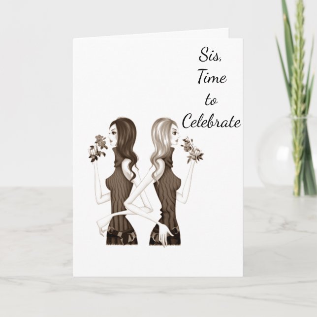 BIRTHDAY ÖNSKEMÅL TO MIN ***SISTER*** KORT (Framsida)