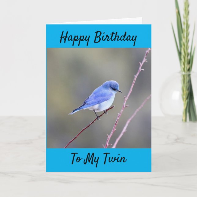 BIRTHDAY ÖNSKEMÅL TO MIN **TWIN SISTER** KORT (Framsida)