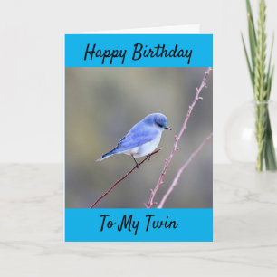 BIRTHDAY ÖNSKEMÅL TO MIN **TWIN SISTER** KORT