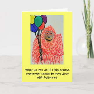 Birthday Orangutan Kort