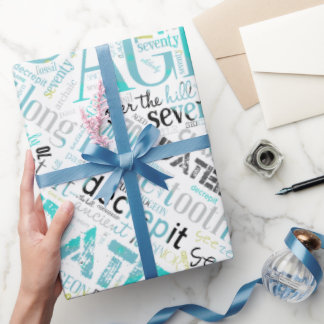 Birthday Ord Cloud Seventy Blue ID266 Presentpapper