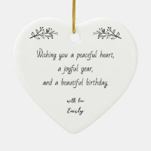 Birthday Ornament with Photo & Custom Message