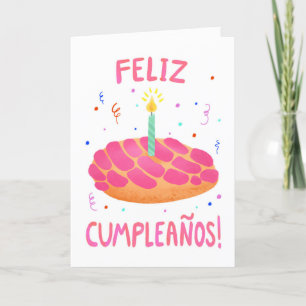 Birthday Pan Dulce Concha på spanska Kort