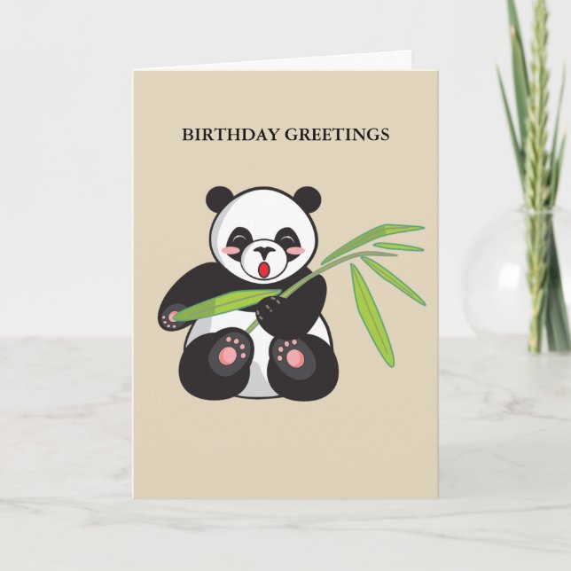 Birthday Panda Kort (Framsida)
