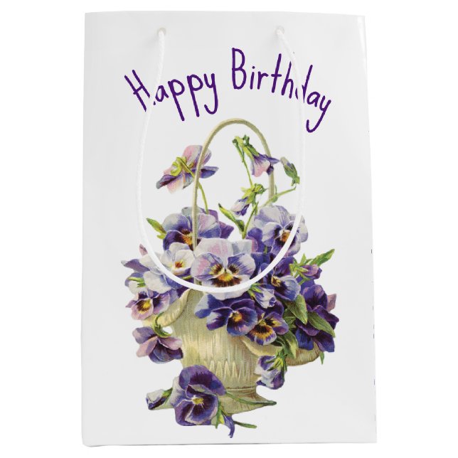 Birthday Pansy Basket (Framsidan)