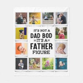 Birthday Pappa Bod Far Figur Photo Collage White Fleecefilt