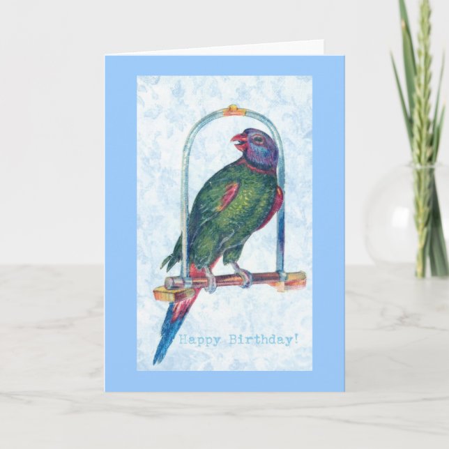 Birthday Parrot Kort (Framsida)