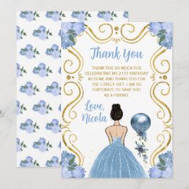 Birthday Party Brown Hair Hair Princess Blue  Tack Kort