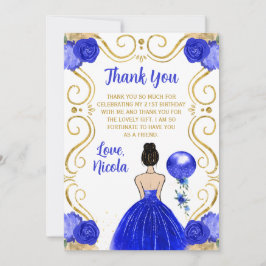 Birthday Party Brown Hair Princess in Blue Tack Kort