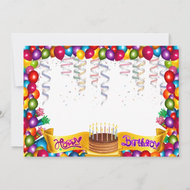 Birthday party inbjudningar (Framsida)