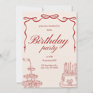 birthday party invitation card inbjudningar