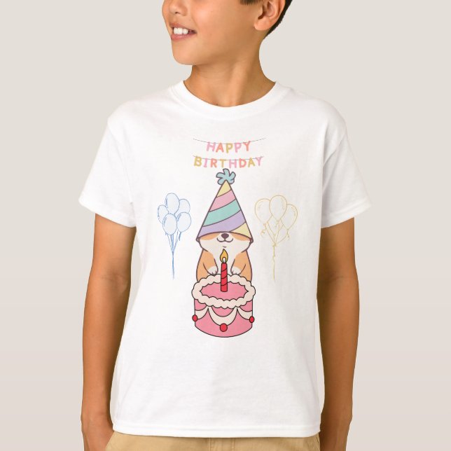 Birthday Party Invitation Elegant Minimal Style T Shirt (Framsida)