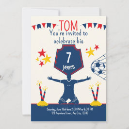 Birthday Party Invitation Football for Boys Inbjudningar