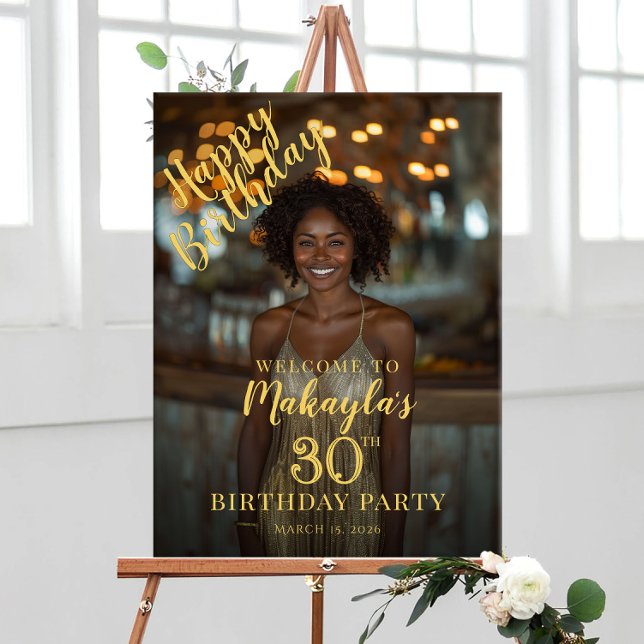 Birthday party photo welcome poster (Skapare uppladdad)