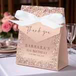 Birthday Party Rose Gold Thank You Cute Presentaskar<br><div class="desc">Add a touch of elegance to your celebration with these rose gold thank you favor boxes — perfect for birthday parties, bridal showers, or any stylish event. Featuring a soft pink and metallic rose gold palette with a sweet thank-you message, these small gift boxes are ideal for candy, trinkets, or...</div>
