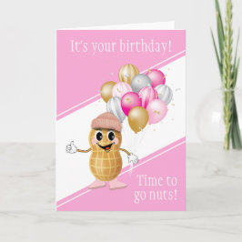 Birthday Peanut | Dags att åka nöt! Födelsedagskor Kort