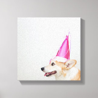 Birthday Pembroke Welsh Corgi Hund Canvastryck