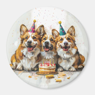 Birthday Pembroke Welsh Corgi Hundar Magnet