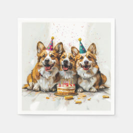 Birthday Pembroke Welsh Corgi Hundar Pappersservett