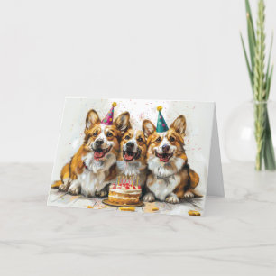 Birthday Pembroke Welsh Corgi Hundar Tack Kort