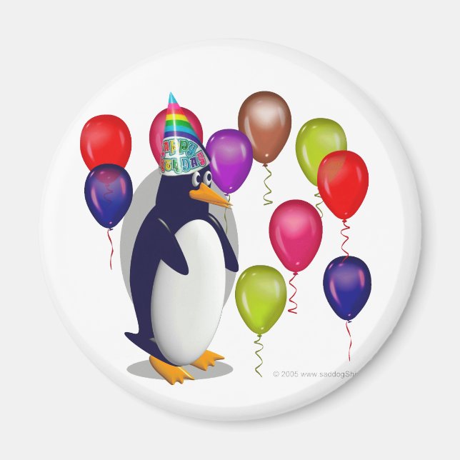 Birthday Penguin Magnet (Framsidan)
