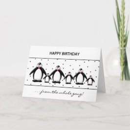 BIRTHDAY - PENGUINER - FRÅN HELA GANG KORT