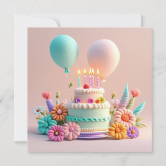 Birthday Personalize Custom card Inbjudningar