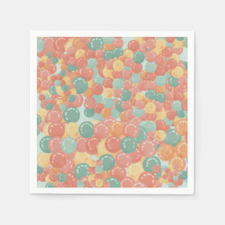 Birthday Picnic, Cute Retro Style Pappersservett