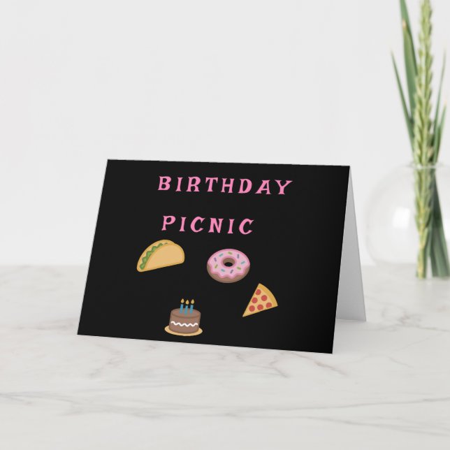 Birthday Picnic Party Kort (Framsida)