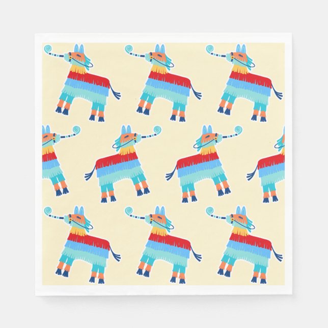 Birthday Pinata Party Napkins Pappersservett (Framsidan)