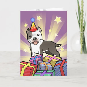Birthday Pitbull/American StaffordTerrier Kort