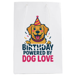 Birthday Powered by Dog Love Illustration