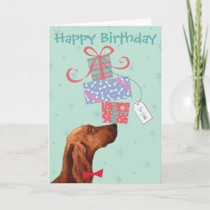 Birthday Presenter Irish Setter Kort