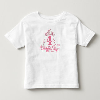 Birthday Princess 4e födelsedagen T Shirt