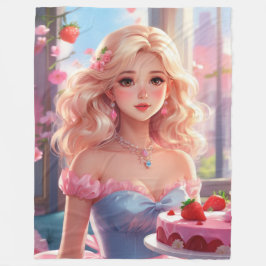 Birthday princess fleecefilt