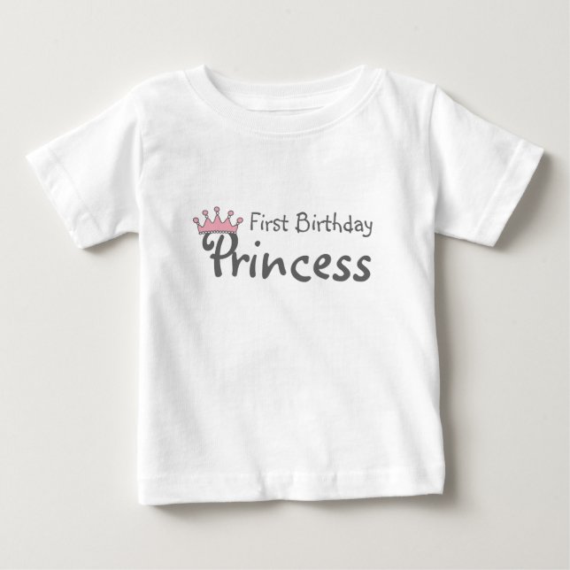 Birthday Princess Krona T-shirt (Framsida)
