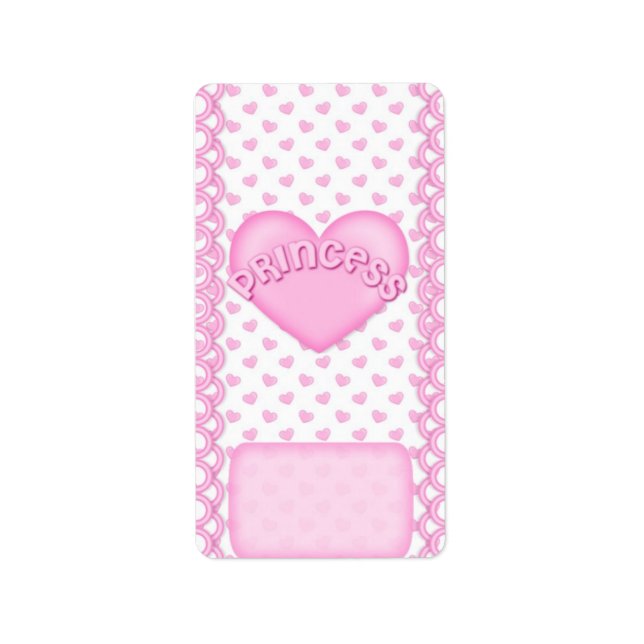 Birthday Princess Miniature Candy pub-förpacknings Adressetikett (Framsidan)