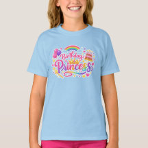 Birthday Princess Rainbow Party Girls T-Shirt