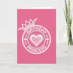Birthday Princess - White- White- Kort