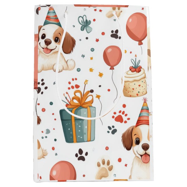 Birthday Puppy Gift Bag (Framsidan)
