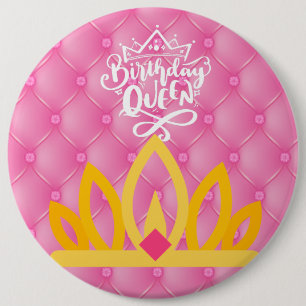 Birthday Queen Button Knapp