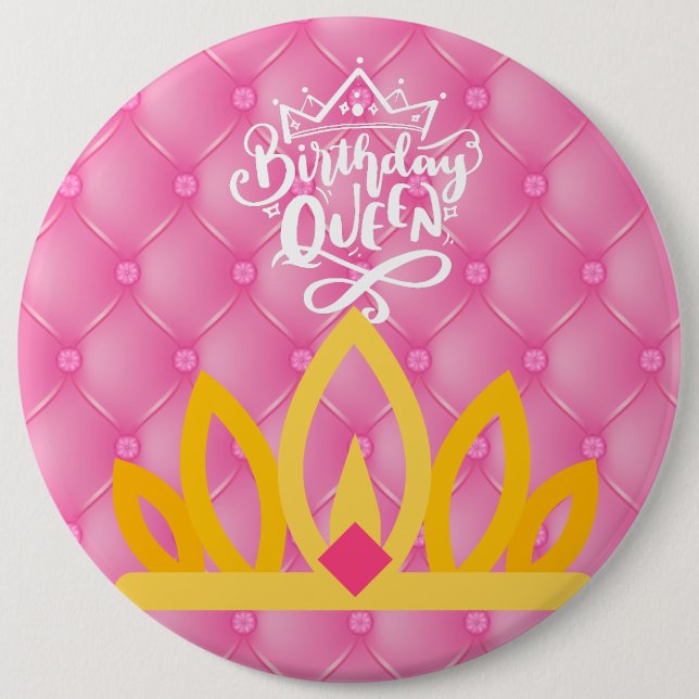 Birthday Queen Button Knapp (Framsida)