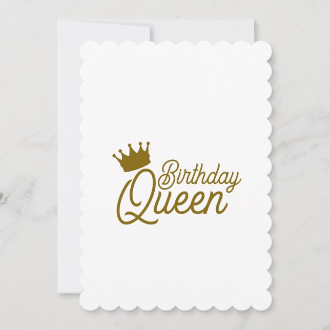 BIRTHDAY QUEEN INVITATIONS INBJUDNINGAR (Framsida)