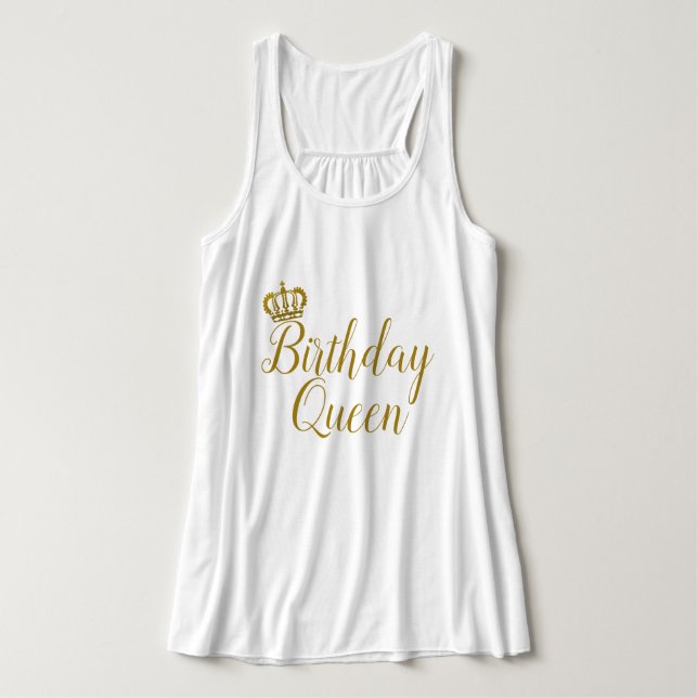 Birthday Queen Linne Med Racerback (Design framsida)