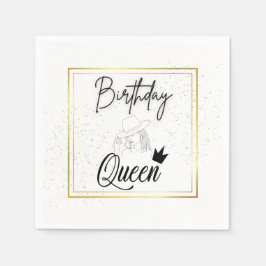 Birthday Queen Napkins Pappersservett